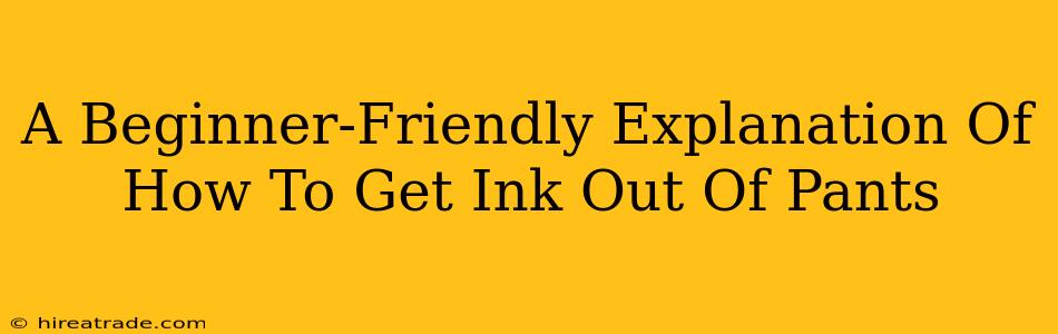 A Beginner-Friendly Explanation Of How To Get Ink Out Of Pants
