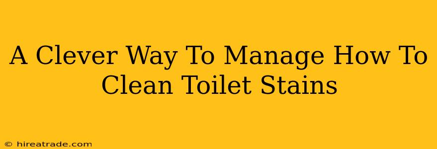 A Clever Way To Manage How To Clean Toilet Stains