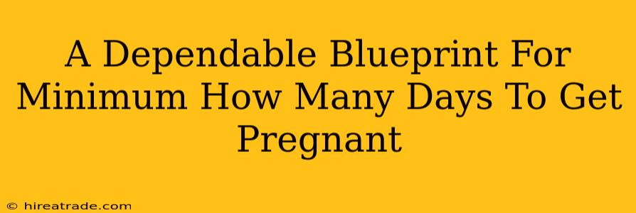 A Dependable Blueprint For Minimum How Many Days To Get Pregnant