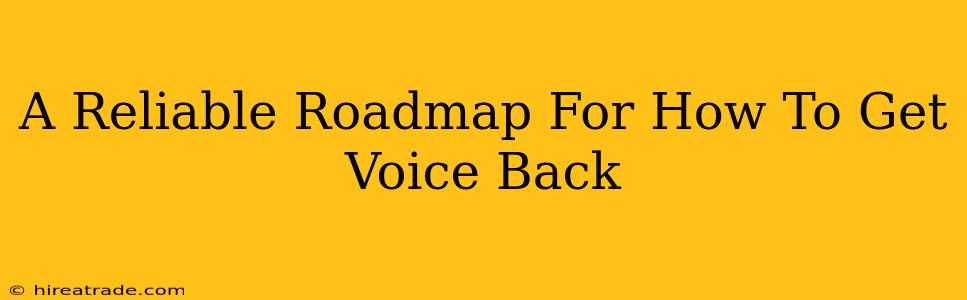 A Reliable Roadmap For How To Get Voice Back