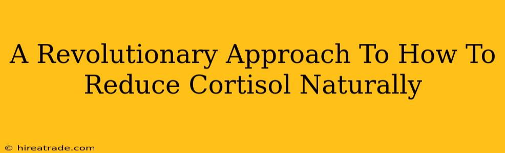 A Revolutionary Approach To How To Reduce Cortisol Naturally