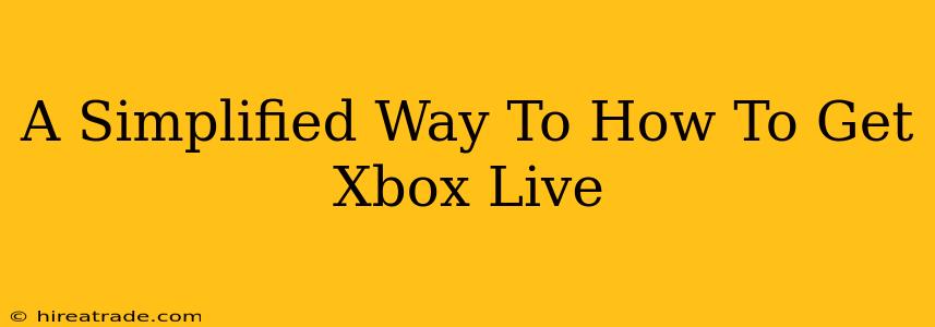 A Simplified Way To How To Get Xbox Live