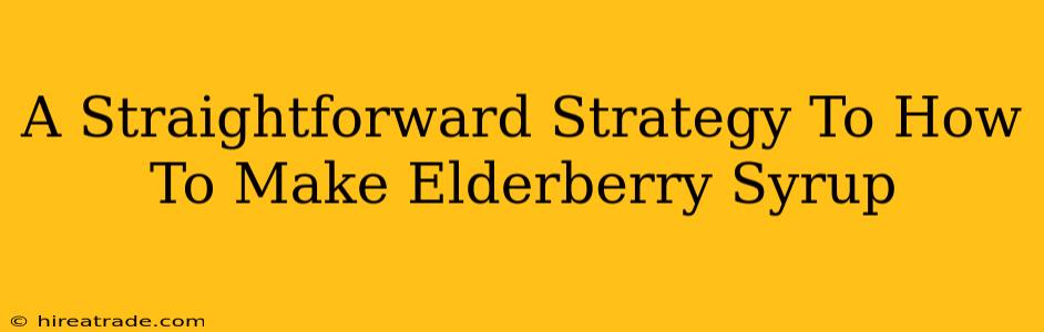 A Straightforward Strategy To How To Make Elderberry Syrup