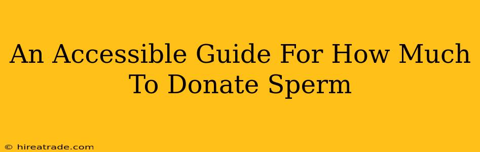 An Accessible Guide For How Much To Donate Sperm