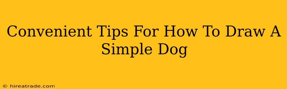 Convenient Tips For How To Draw A Simple Dog