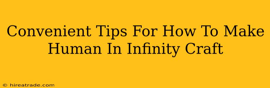 Convenient Tips For How To Make Human In Infinity Craft