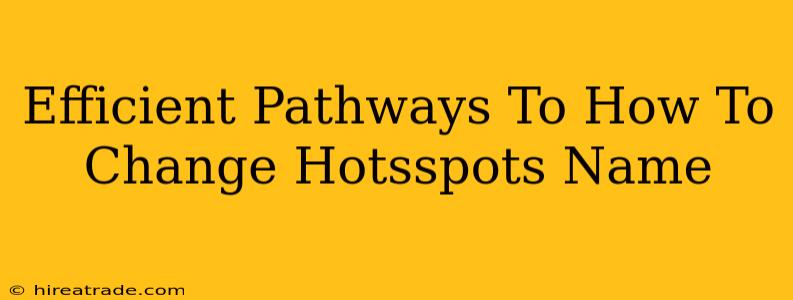 Efficient Pathways To How To Change Hotsspots Name