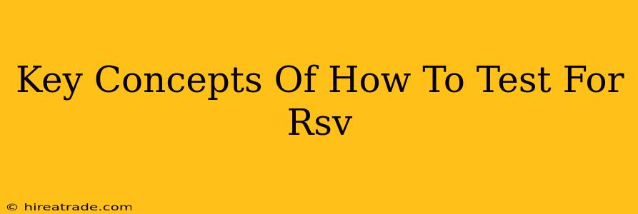 Key Concepts Of How To Test For Rsv