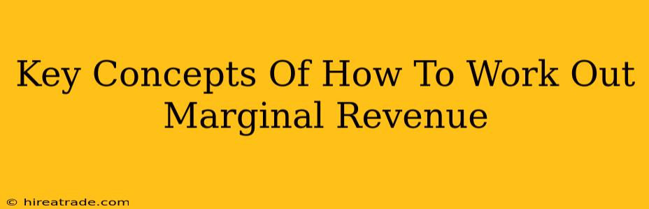 Key Concepts Of How To Work Out Marginal Revenue