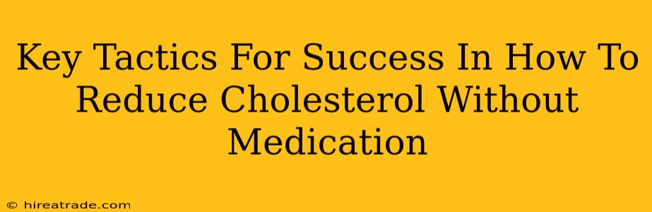 Key Tactics For Success In How To Reduce Cholesterol Without Medication