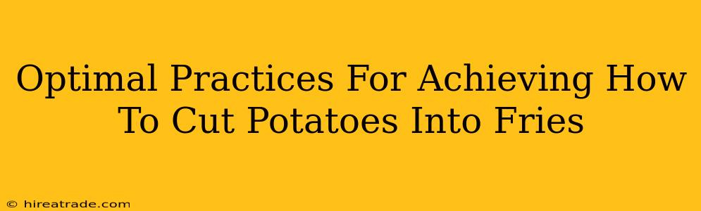 Optimal Practices For Achieving How To Cut Potatoes Into Fries