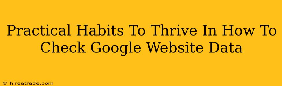 Practical Habits To Thrive In How To Check Google Website Data