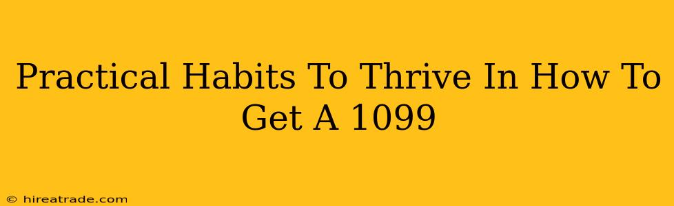 Practical Habits To Thrive In How To Get A 1099