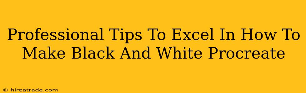 Professional Tips To Excel In How To Make Black And White Procreate