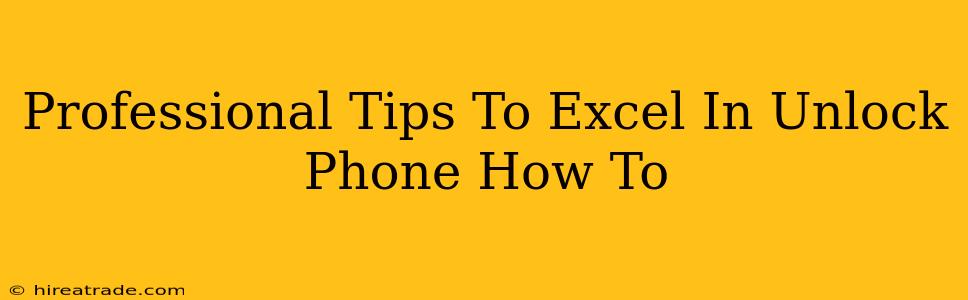 Professional Tips To Excel In Unlock Phone How To