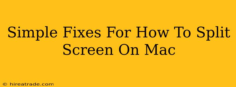 Simple Fixes For How To Split Screen On Mac