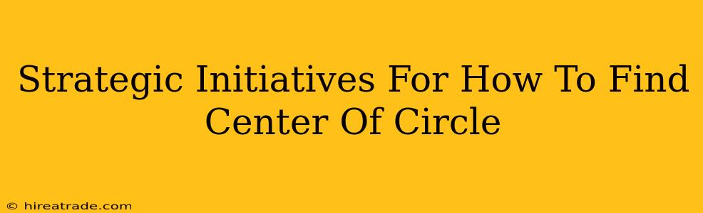 Strategic Initiatives For How To Find Center Of Circle