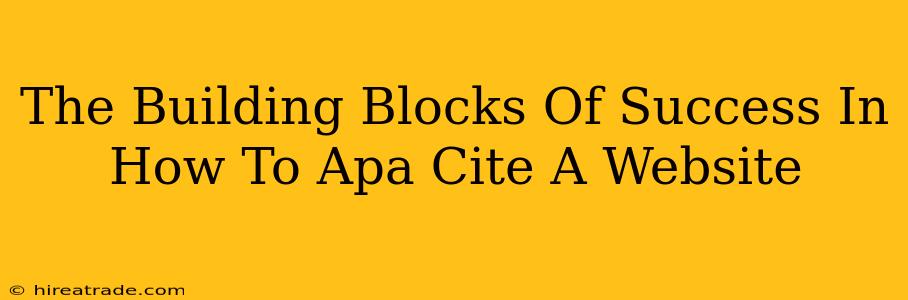 The Building Blocks Of Success In How To Apa Cite A Website