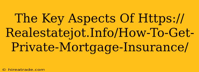 The Key Aspects Of Https://Realestatejot.Info/How-To-Get-Private-Mortgage-Insurance/
