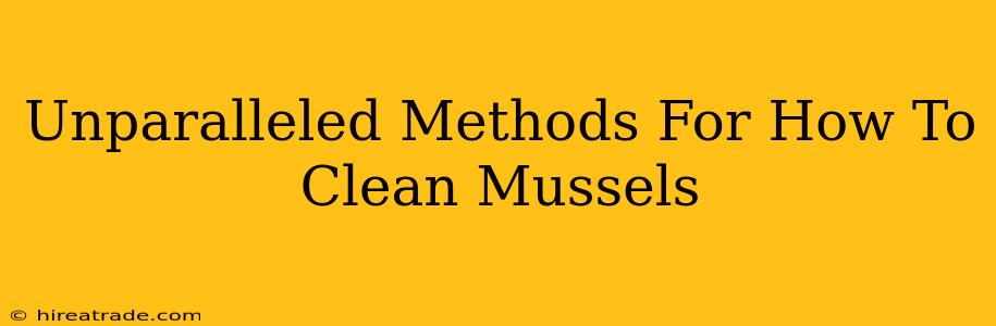 Unparalleled Methods For How To Clean Mussels